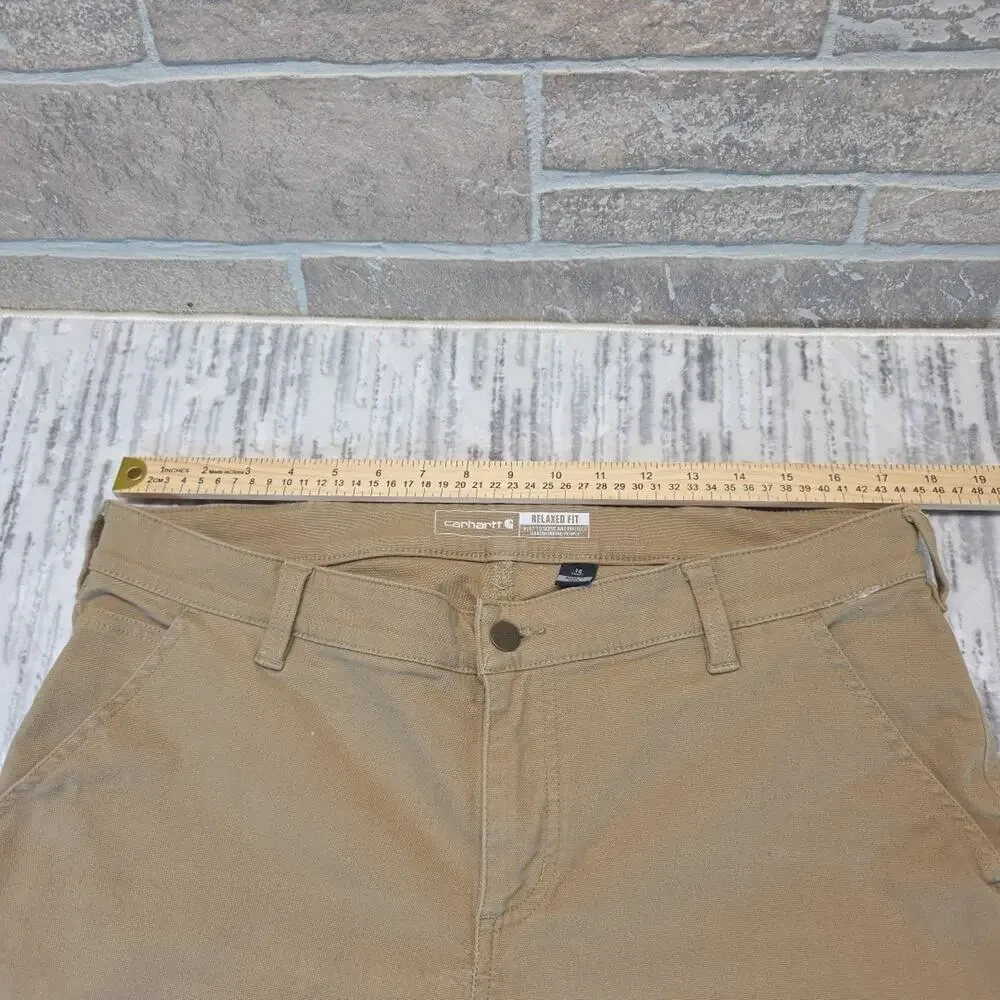 Carhartt Women's Carpenter Pants Tan Original Fit Straight Leg Sz 14 - Picture 12 of 13